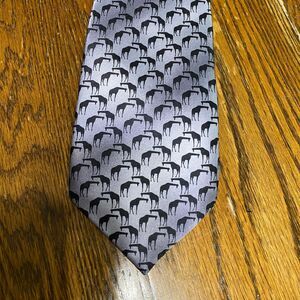 Men's Giraffe Tie The Nature Conservancy Silver Green zoo safari Gray‎